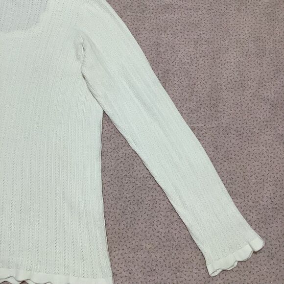NWOT Rye Grass Cream Cottagecore Coquette Clean Girl Minimalist Blouse Size 1X - Picture 8 of 11